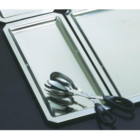 Plats de vitrines inox 18% à pans coupés